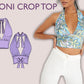 MONI Crop Top - Bustier Crop top | Halter top pattern | Sleeveless, Cutout, Bow tie straps | women Top digital sewing Pattern PDF crop top
