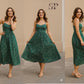 Sweetheart Linen Dress Sewing Pattern PDF – Gathered Midi with Straps, Spaghetti Strap, XS–3XL