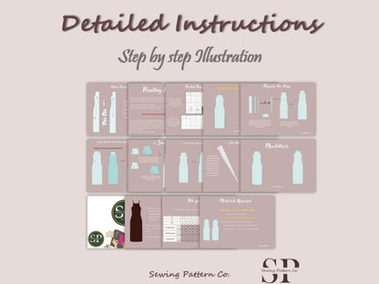MOULI Dress -Slit dress pattern| Long dress sleeveless| slim dress | easy beginner women dress Top sewing pattern PDF
