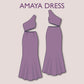 AMAYA Dress- one shoulder dress | Sleeveless | Women summer dress sewing pattern | asymmetrical, Cut out maxi | silky dress Digital PDF