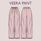 VEERA Pant Sewing Pattern | Wide classic | pleat pant | straight | casual| Elastic waist| Women sewing pattern| Digital Pants Trousers PDF