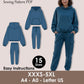 Cozy Hoodie Set Sewing Pattern PDF – Raglan Hoodie & Cargo Sweatpants Pattern – Winter Lounge Set