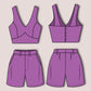 ERIN Set Sewing Pattern PDF, Crop Top & Shorts, Summer Outfit | High-waisted 10 Sizes