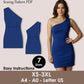 One Shoulder Bodycon Dress Sewing Pattern | XS-3XL (PDF Pattern)