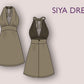 SIYA dress- backless bustier dress | Halter neck tie | deep v neck | Women summer dress pattern| sewing pattern bustier patron de couture