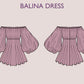 Off shoulder puff sleeve dress sewing pattern | puffy sleeve dress pattern | 13 sizes | women dress sewing pattern | Party, Wedding, Prom
