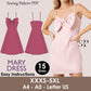 Bow Strap Sleeveless Dress PDF Sewing Pattern – Women's Party Dress