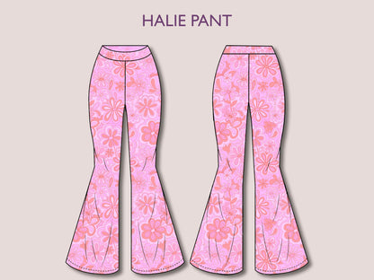 HALIE Pant - Stretchy pant pattern | women pant sewing PDF| flairy classy pant| comfy pant pattern| Wide leg pant| Digital trouser long pant