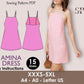 AMINA Dress - backless dress | Minimalist dress | Women dress pattern| one piece | square neckline dress| Sleeveless | sewing pattern pdf