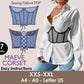 MAEVE Corset - Under bust Corset  | corset sewing pattern | zigzag back thread tie , Bustier top, women Top digital sewing Pattern PDF