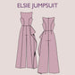 ELSIE Jumpsuit - Broad pant suit | Closed Neckline | Women long Sleeveless ,sewing Pattern PDF