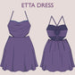 ETTA Dress - cowl neck dress| Summer dress | waist cut | Women sleeveless | fancy back| one piece| hearty cowl neckline | sewing pattern pdf