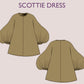 SCOTTIE Dress - Puffy sleeve dress| Oversize dress | mini puffy dress | Women | Round neckline| one piece  | pdf sewing pattern