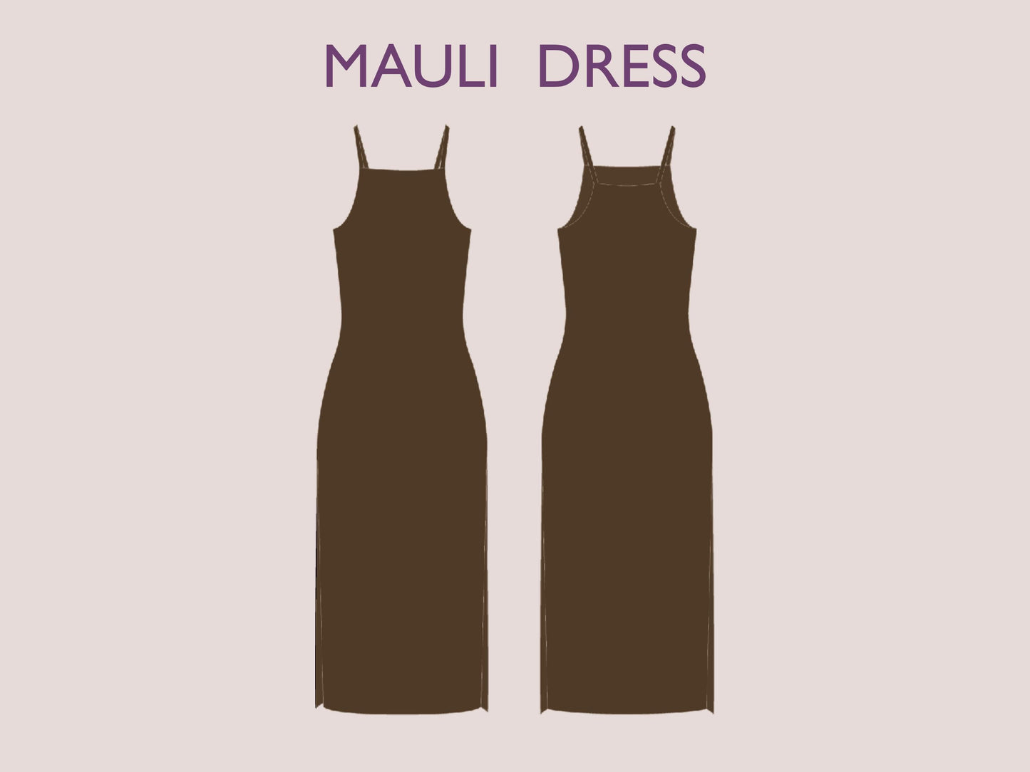 MOULI Dress -Slit dress pattern| Long dress sleeveless| slim dress | easy beginner women dress Top sewing pattern PDF