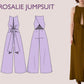 ROSALIE- tie in waist jumpsuit | Round Neckline | Women Long jumpsuit pattern| Sleeveless, Wide pant| sewing Pattern PD,F broad pant