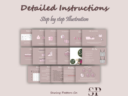 ZOE Top - Bustier Minimalist top | Halter top Corset pattern | Sleeveless bodice pattern| women Top digital sewing Pattern PDF