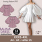 Off shoulder puff sleeve dress sewing pattern | puffy sleeve dress pattern | 13 sizes | women dress sewing pattern | Party, Wedding, Prom