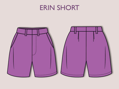 ERIN Set Sewing Pattern PDF | Crop Top Pattern & Shorts Pattern | Women’s Summer Outfit | High-waisted Digital Sewing Pattern 10 Sizes