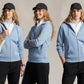 Slouchy Zip-Up Hoodie Sewing Pattern PDF | Oversized Unisex Hoodie with Front Zipper & Pockets | XXXXS–4XL