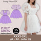 PUFFY Dress - Puffy Sleeve sewing pattern|  Bridal dress| Women dress pattern| Short dress| one piece dress | Wedding dress pattern| Top