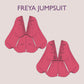 FREYA Jumpsuit - Bustier pattern | Deep V Neckline | Women skirt jumpsuit pattern| Puffy Sleeves, short dress| sewing Pattern PDF long puff