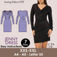 JENNY Dress - cowl neckline dress| Long Sleeve dress| Women dress pattern| Short dress| one piece dress | Birthday dress| Girl baby Top