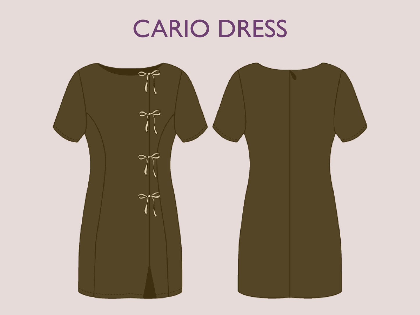CARIO Dress - Short dress| Korean dress | Women dress pattern| Stylish| one piece | Fancy| birthday wedding sewing pattern pdf