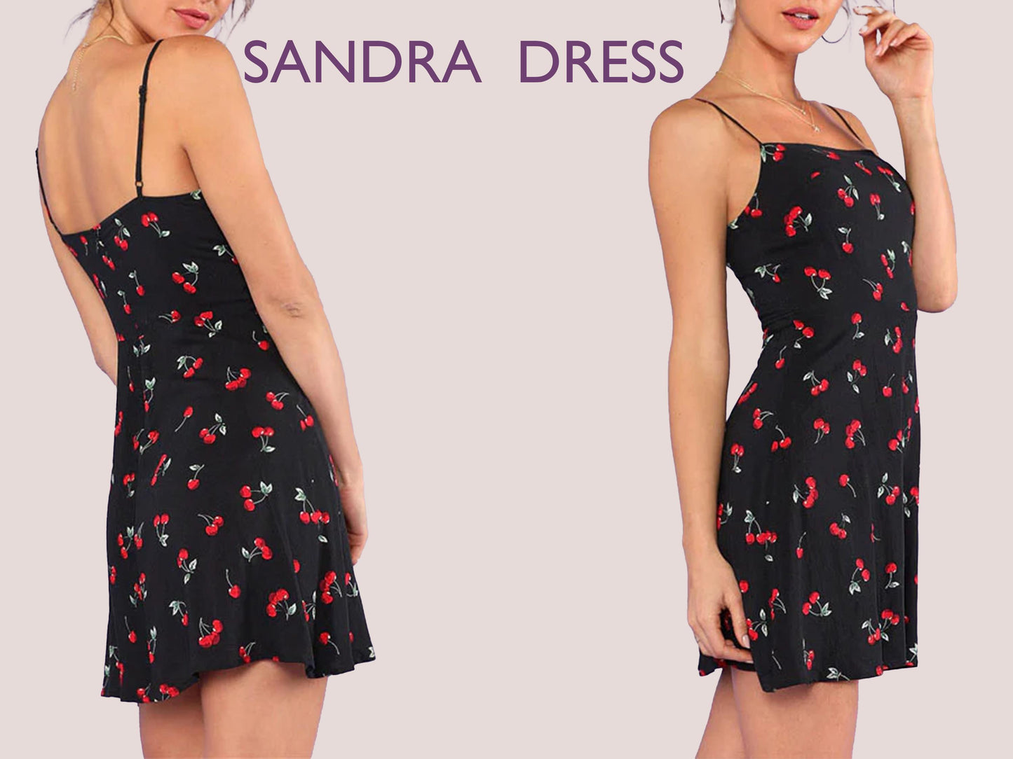 Sandra Dress - one piece | easy beginner women dress| Top sewing pattern PDF 3XS-5XL