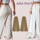 ARIA Pant Sewing Pattern | Wide Leg High Waist Trousers PDF | Women sewing pattern | Women’s Digital Pants Pattern | 15 sizes