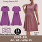 MOMI Dress - Pregnancy  dress pattern| High neck skirt| Nursing dress pattern| easy beginner women dress Top sewing pattern PDF