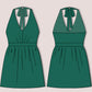 Halter Sundress Sewing Pattern PDF, Open Back Mini Dress, A-Line Summer Dress XS–3XL