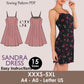 Sandra Dress - one piece | easy beginner women dress| Top sewing pattern PDF 3XS-5XL