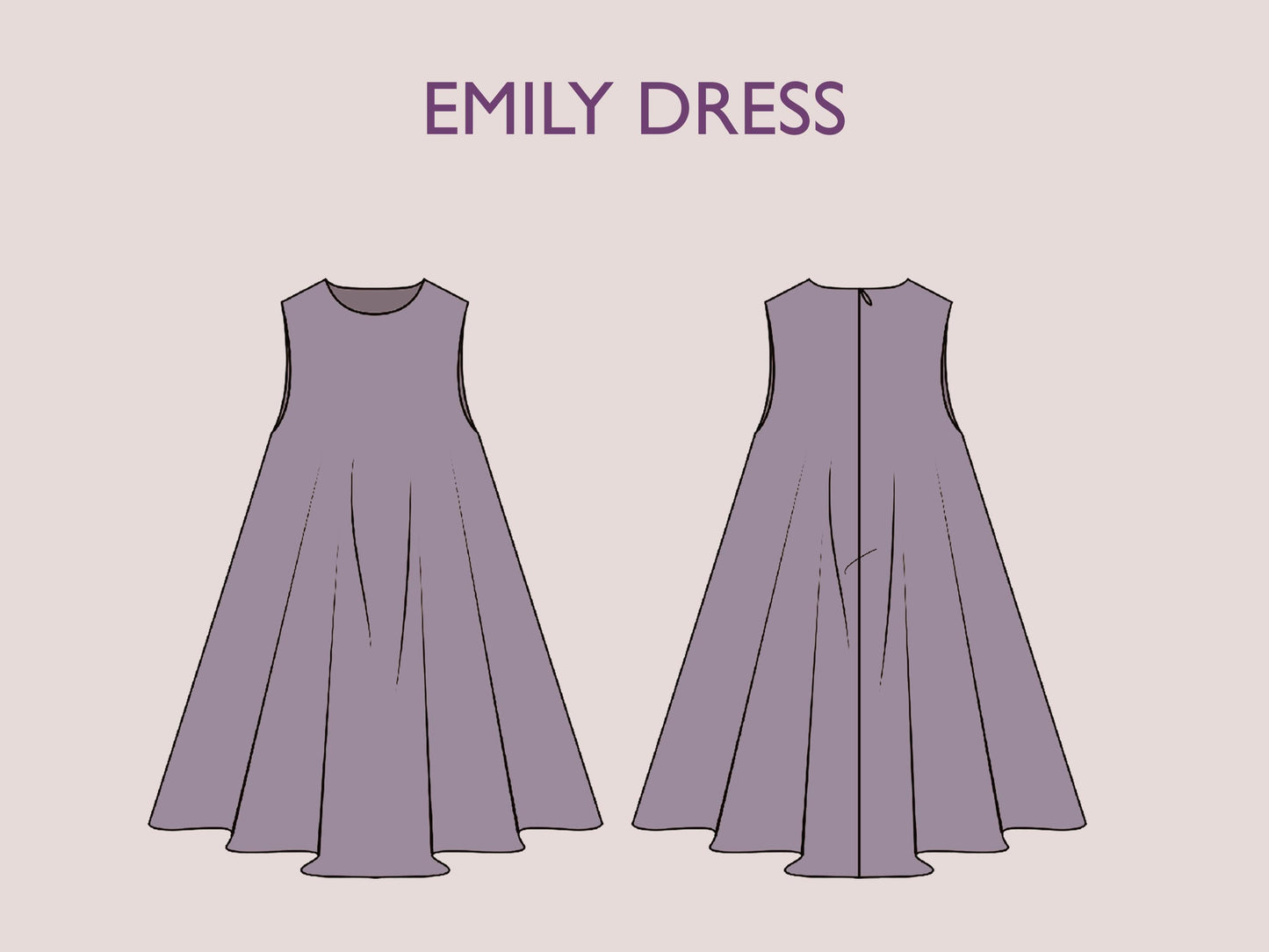 EMILY Dress - Trapeze dress sewing | Women dress pattern| Short dress| one piece dress | summer dress pattern| Top Flair Dress Pattern PDF