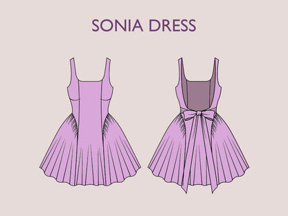 Wedding dress pattern| prom dress pattern| Fairy Dress | Backless Dress | skater dress pattern| 15 size| women pdf pattern| Skirt pattern