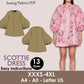 SCOTTIE Dress - Puffy sleeve dress| Oversize dress | mini puffy dress | Women | Round neckline| one piece  | pdf sewing pattern