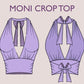 MONI Crop Top - Bustier Crop top | Halter top pattern | Sleeveless, Cutout, Bow tie straps | women Top digital sewing Pattern PDF crop top