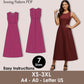 Sleeveless Midi Dress Sewing Pattern PDF, A-Line Summer Sundress XS-3XL, High Waist with Pockets