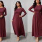 Long Sleeve Maxi Dress Sewing Pattern PDF | Modest Formal Gown XS-3XL | Gathered Waist Skirt