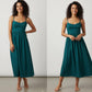 Strappy Midi Dress with Pockets, A-Line Summer, women's Sundress Sewing Pattern XS- 3XL