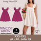 Princess Dress - Ruffled strap dress pattern | Women dress pattern| Short dress| one piece dress | summer dress pattern| Top pattern PDF