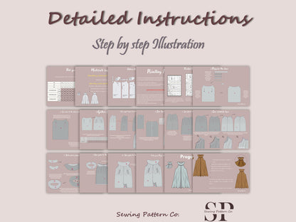 PREGA Dress Pregnancy Flairy dress pattern| nursing dress pattern| Highneck skirt| Nursing dress pattern| women dress Top sewing pattern PDF