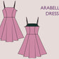 ARABELLA Dress - Skater dress | flairy dress pattern | mini dress | Women sleeveless | straight neckline| one piece | pdf sewing pattern
