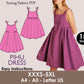 PIHU Dress - fairy bow strap| Puffy one piece | Round neck| Sleeveless | sewing pattern