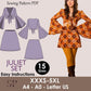 JULIET Set - 1970s Inspired Dress | boho set | Tie-front crop top deep neckline | Bell sleeve top, Short skirt dress| sewing Pattern PDF
