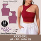 HAZEL Top - Fleur crop top | Women Cutout crop top  | easy Women TOP dress pattern| women digital sewing Pattern PDF