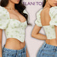 ELANI Top - puff sleeve corset | square Back sewing pattern | Women TOP dress pattern|  | bustier Puffed sleeves girl sewing pattern pdf