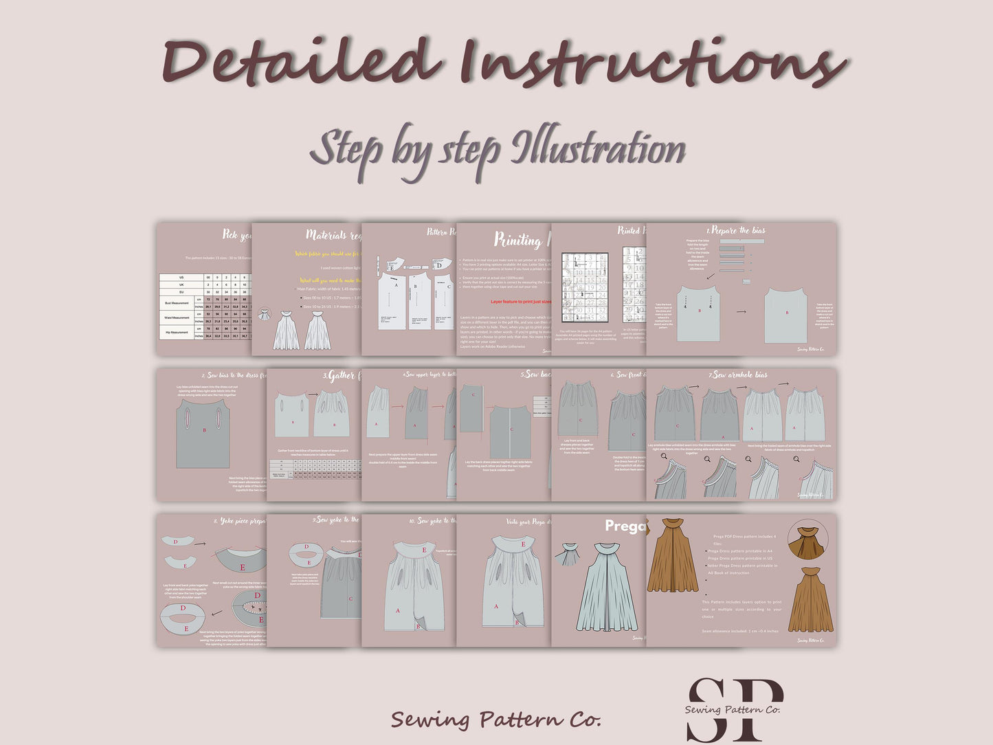 PREGA Dress Pregnancy Flairy dress | nursing | Highneck skirt, women Top sewing pattern PDF