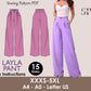 LAYLA Pants Sewing Pattern PDF | Wide Leg Trousers with Pockets | High Waist Pants | Digital Pattern | 15 Sizes XXXS–5XL | women, girl